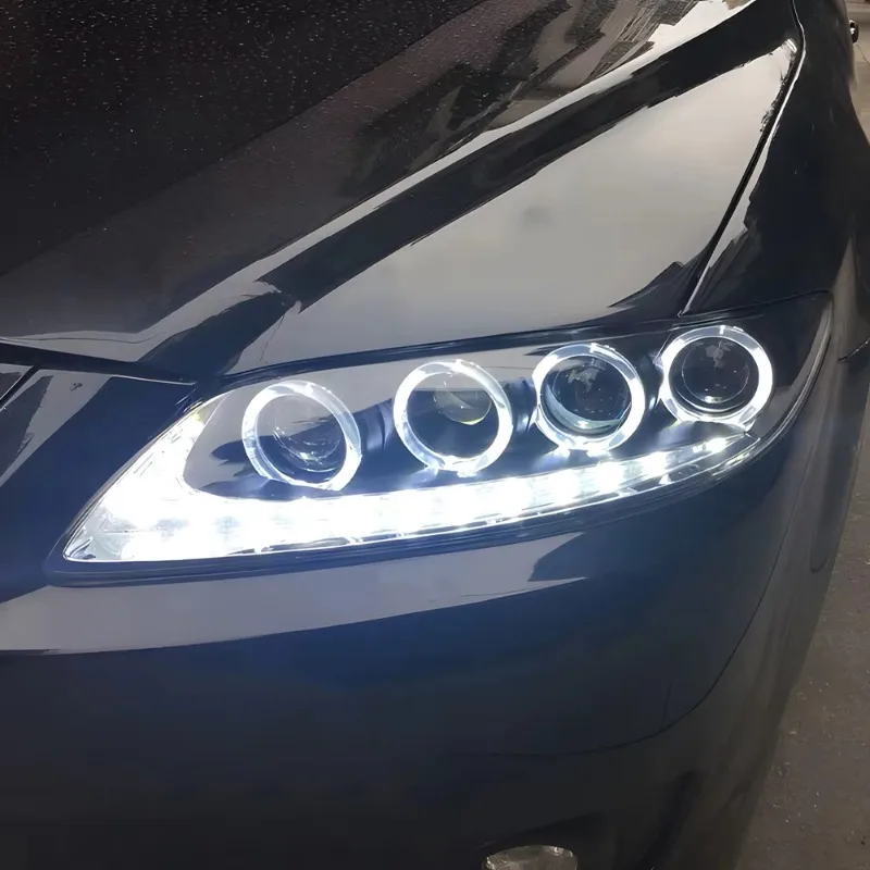 For Mazda 6 2003-2015 Front Headlights LED Headlight Assembly Upgrade DRL 4 Projector Lens Tool Accessories
