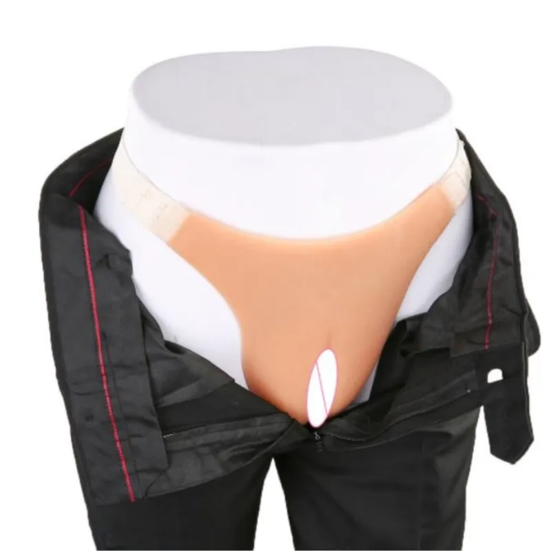 Adjustable Elastic Band Silicone Panties Gays Pussy Pants  Sexy Fake Vagina Form Crossdresser Transgender Shemale