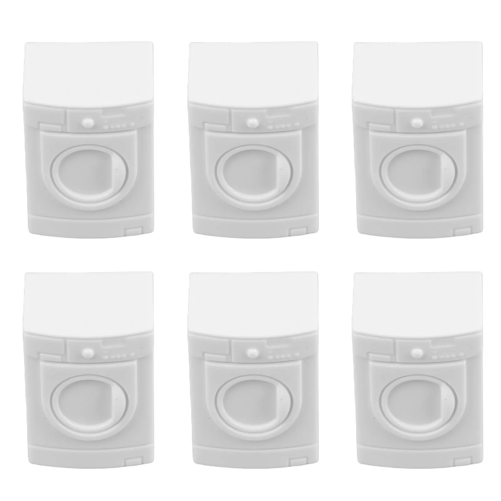 6Pcs Realistic Mini Washing Machines Dollhouse Miniature Appliances Smooth Surface Easy Clean DIY Mini Home Decoration