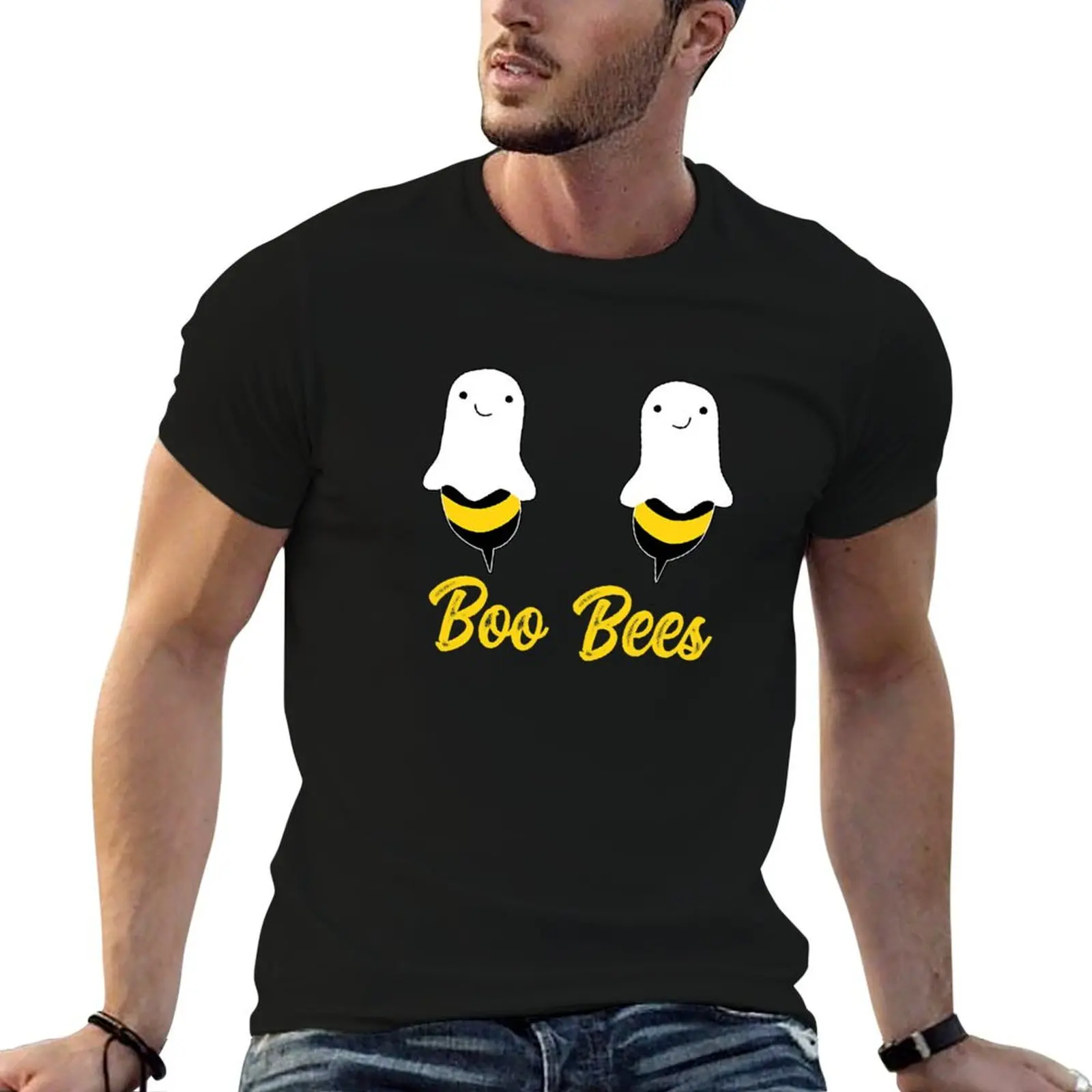 Boo Bees Couples Halloween Costume Funny Bees Tee T-Shirt Festive Simple T-Shirt