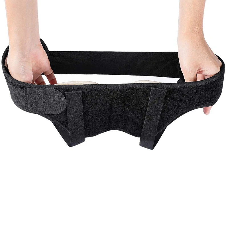 Verstelbare volwassen hernia riem man lies lies ondersteuning opblaasbare hernia tas met 2 verwijderbare compressie pads pijnverlichting