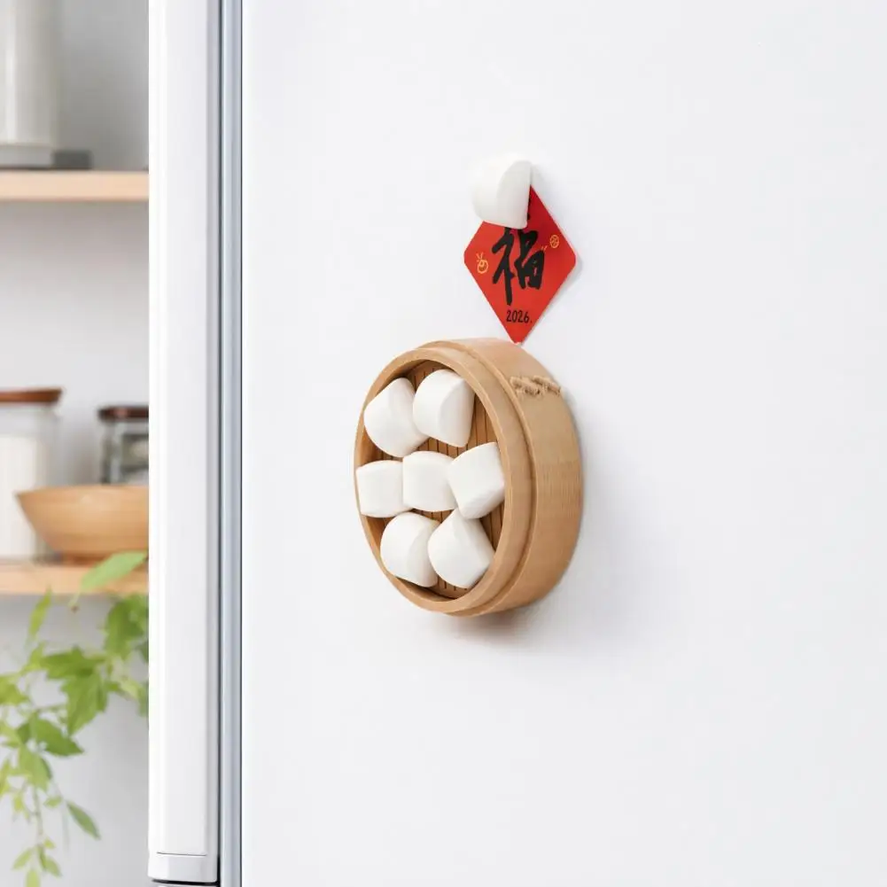 Kitchen Fridge Magnets 3d Miniature Food Refrigerator Magnets Decorative Egg Tray Dumpling Fridge Magnets for Whiteboard Locker