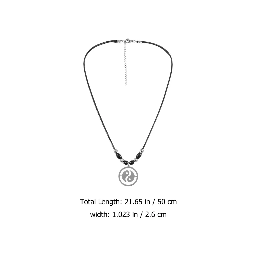 

Men Pendant Necklace Chinese Symbol Sweater Chain Stylish Unique Chinese Jewelry Gift Necklace Men Sweater Chain