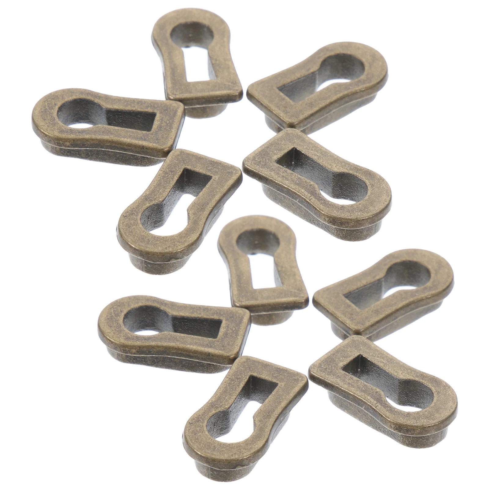 

10pcs Furniture Hardware Keyhole Covers Zinc Alloy Finish Decorative Insert Plates For Cabinet Dresser Drawer Desk Metal