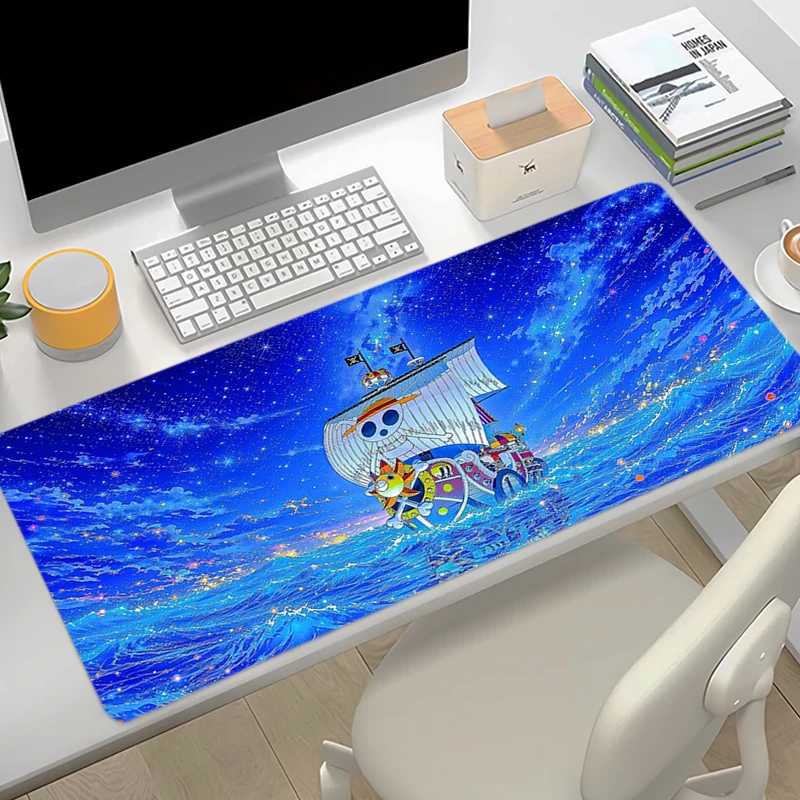 Mouse Pad Thousand Sunny Luffy Zoro Robin Nami Mousepad Computer Keyboard Pad Anime O-One Piece Gaming Accessories XL Desk Mat