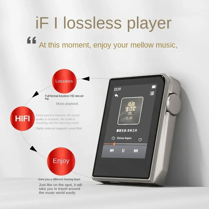 Ruizu-mini lossless mp3 player a58, hd, lossless, بشاشة بوصة, 16 جيجابايت, hifi, مشغل موسيقى, دعم * gb, tf card/dsd25