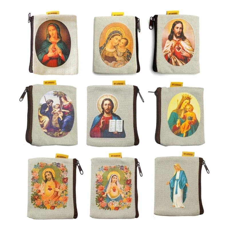 Rosary Bag Jewelry Zipper Bag Cloth Bag Gift Bag Fabric Material for Beads