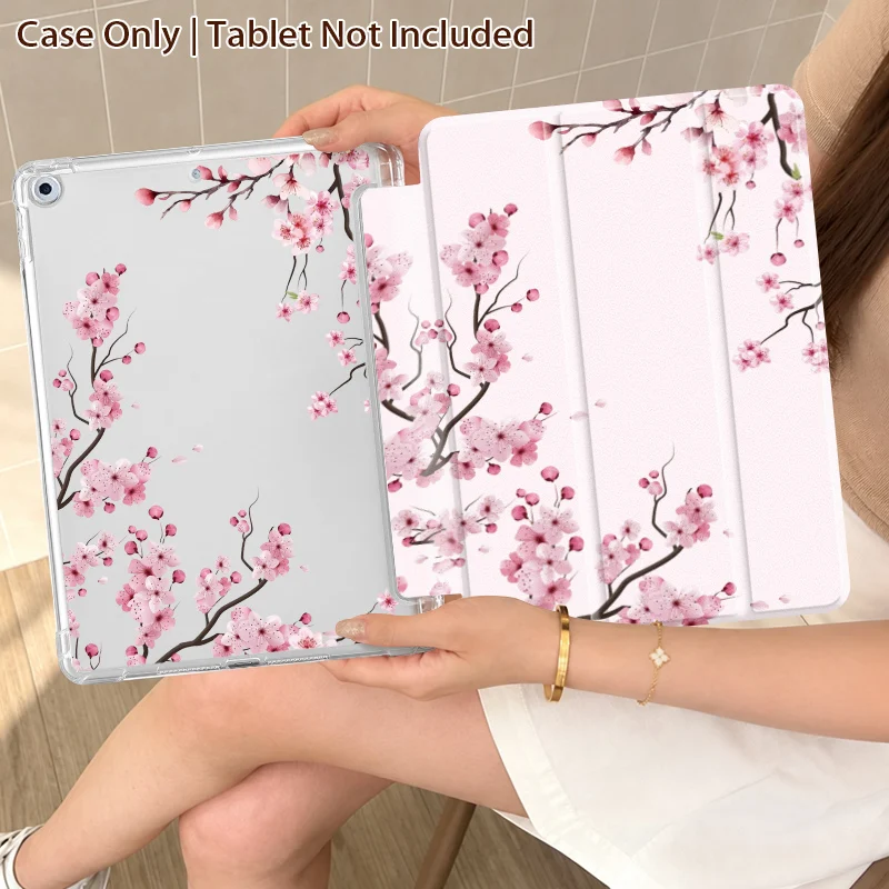 Double-Sided Printed Tri-Fold Case for iPad 7/8/9/10/11 Air 4/5/6 Pro 11 Mini 6/7, iPad10.2/10.9inch，Auto Sleep Wake Stand Cover