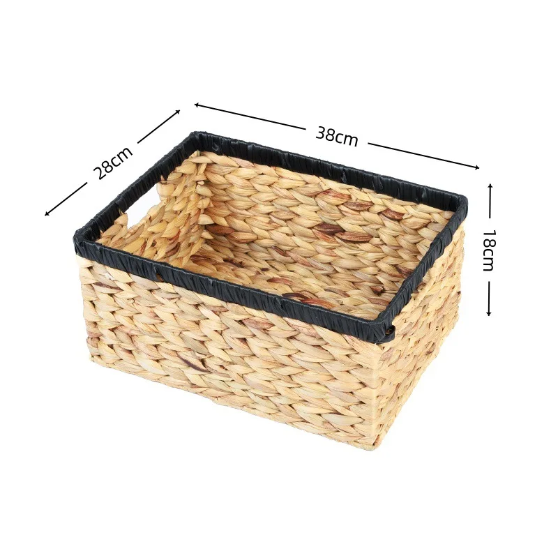 Storage Basket Water Hyacinth Grass Hand-woven Stor age Bas Ket Straw Stora ge Bask Et Home Sundries Storage Basket