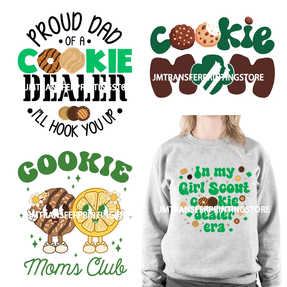 Funny In My Girl Mom Scout Cookie Era Print Logo Cookie Moms Girls Club Iron On DTF Transfer Stickers Ready To Press For Clothes