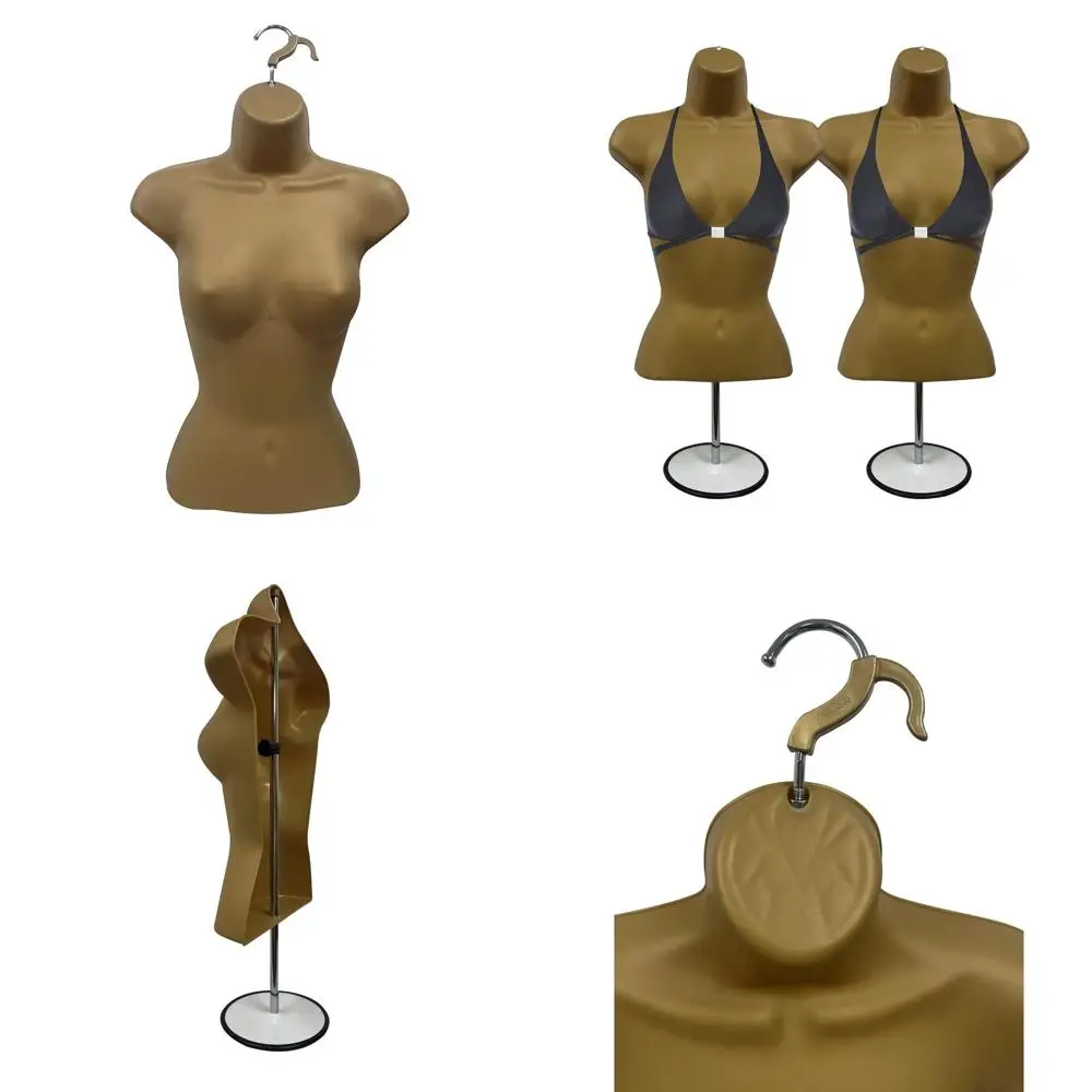 

Stackable Metal Stand Mannequin for T-Shirt Display, S-M Size, Bronze, Set of 2