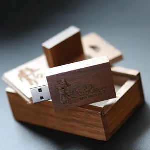 USB -Flash -Laufwerk 128 GB Holzkasten kreative Business -Geschenkspeicher kostenloser Pen -Laufwerk 64 GB Personalisiertes Logo mit Pendrive 32 GB Keychain 11 Hauptverkaufsverpackungen - №12