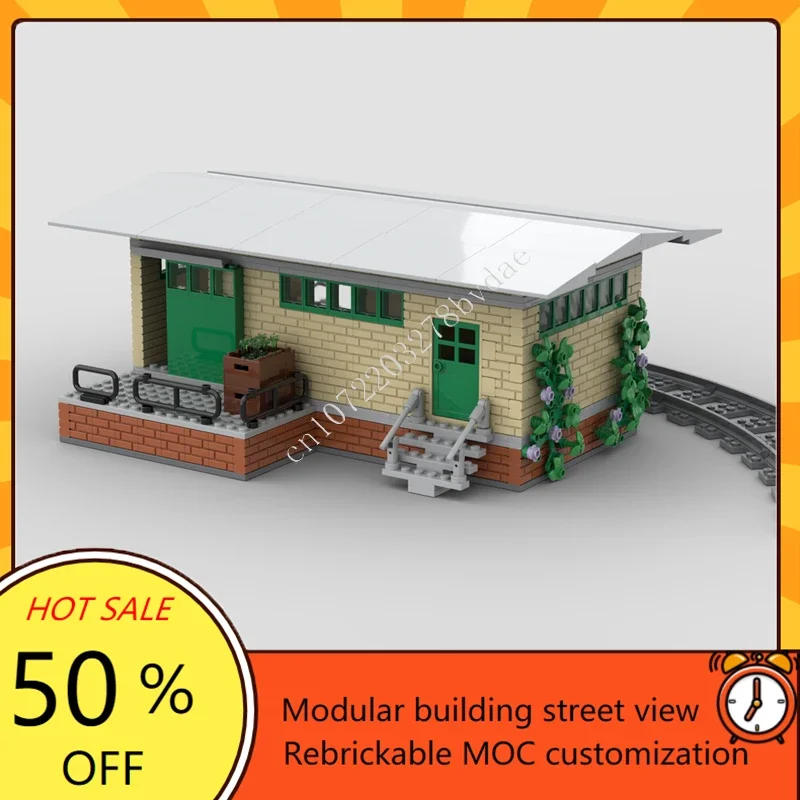 688PCS freight shed Modular MOC Creative street view Model Custom Puzzle Architecture DIY Education Assembly Model Toys Gifts