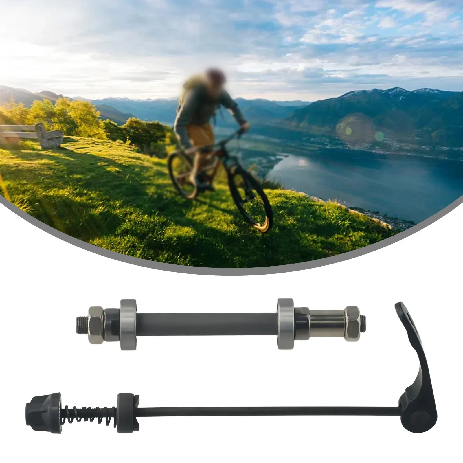 MTB Bike Axle Quick Release Skewer Front Rear Bicycle Axle  Wheel Hub With 2 Bearings   Bike Rear Axle Modification Accessories