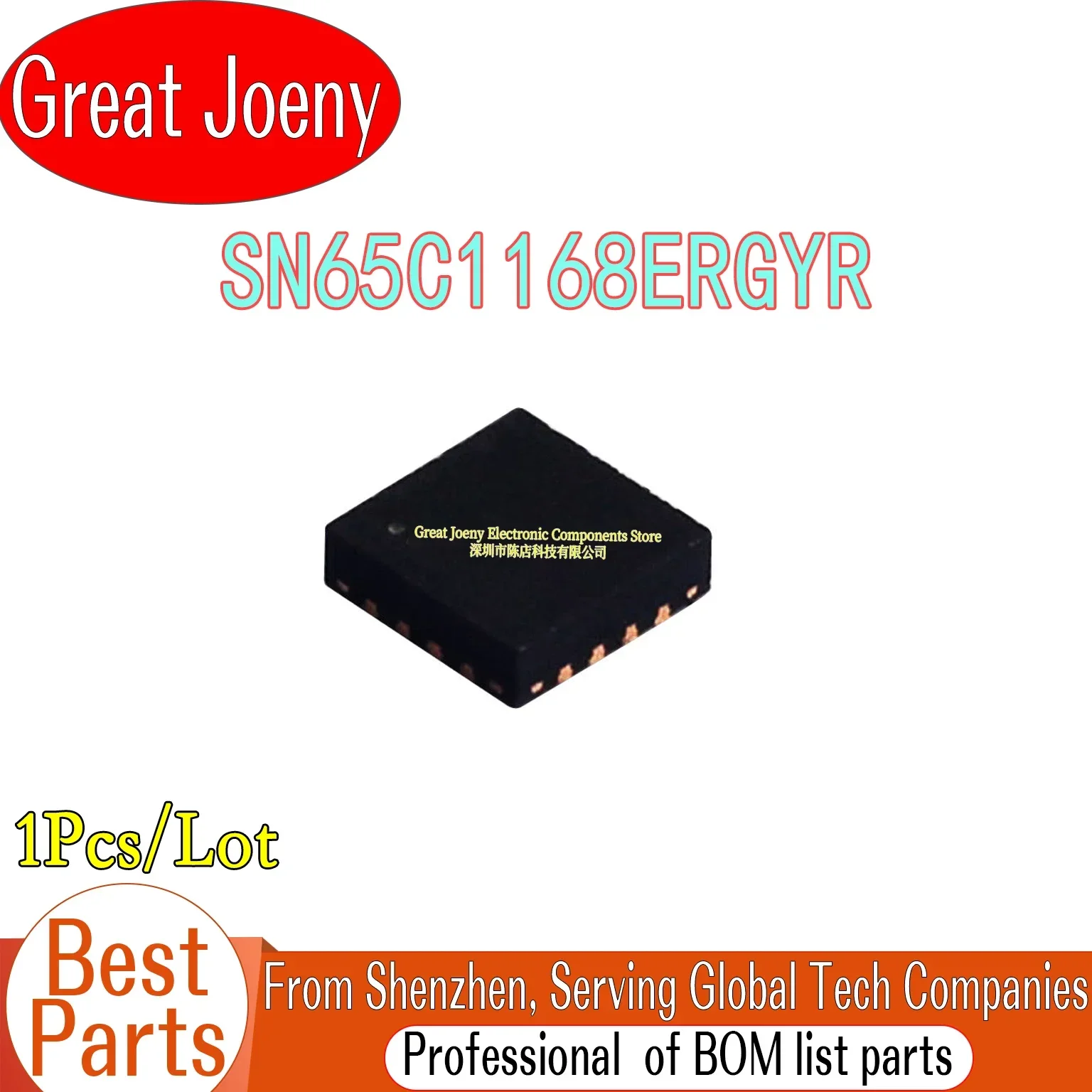 

100% New Original SN65C1168ERGYR CB1168 SN65C1168 IC Chipset VQFN-16 Bulk Best Price Plastic Casing