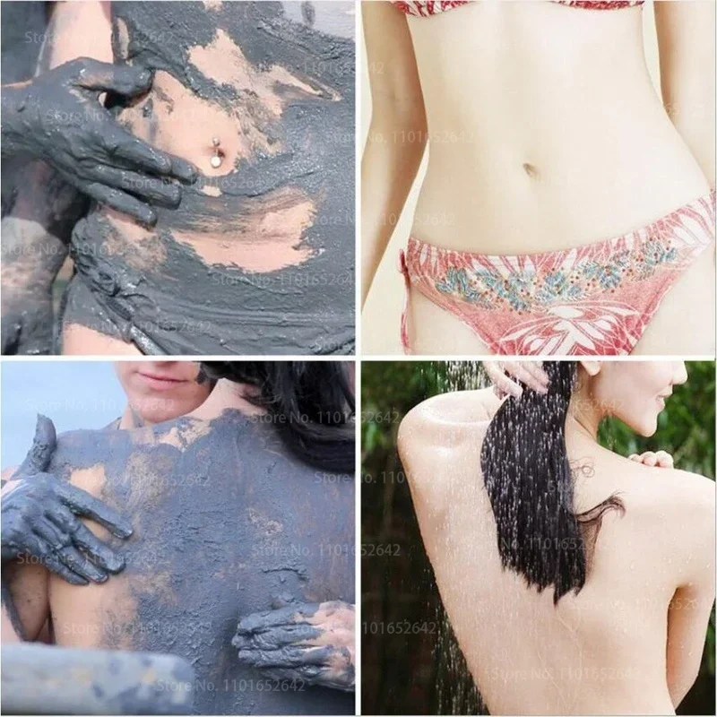 Volcanic Mud Shower Gel Whole Body Wash Fast Whitening Deep Clean Skin Remove Dirt Moisturizing Exfoliating Body Care 250ml