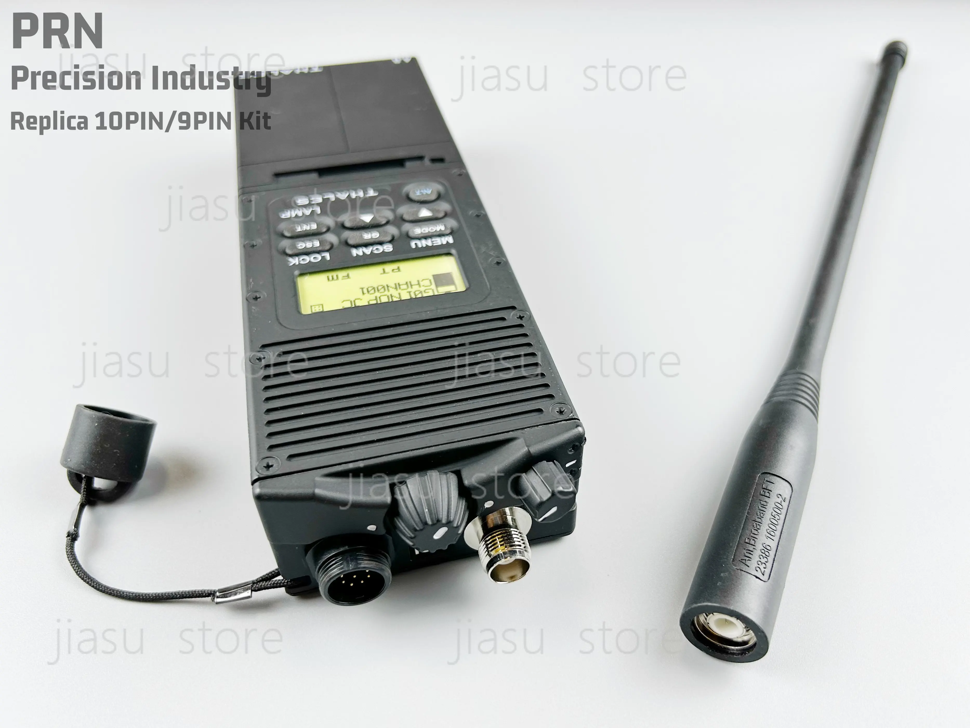 10 PIN Radio Headset Adapter with Military Style Antenna Jack, Built In K Connector, Communication Radio Accessory