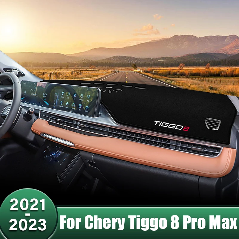 Car Dashboard Mats Sun Shade Pads Avoid Light Cover Instrument Panel Carpets For Chery Tiggo 8 Pro Max Hybrid 2021 2022 2023