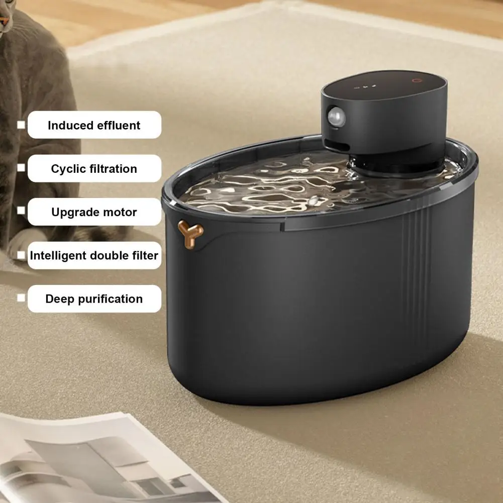 Oxygenated Water Dispenser for Cats Bio-sensing Pet Water Fountain Cordless Cat Water Fountain with for Cats for Indoor