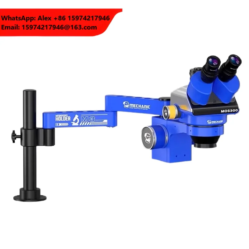 MECHANIC MOS300-M3 Trinocular Stereo Microscope With Adjustable Microscope Arm Stand Zoom For Phone Repair Tools
