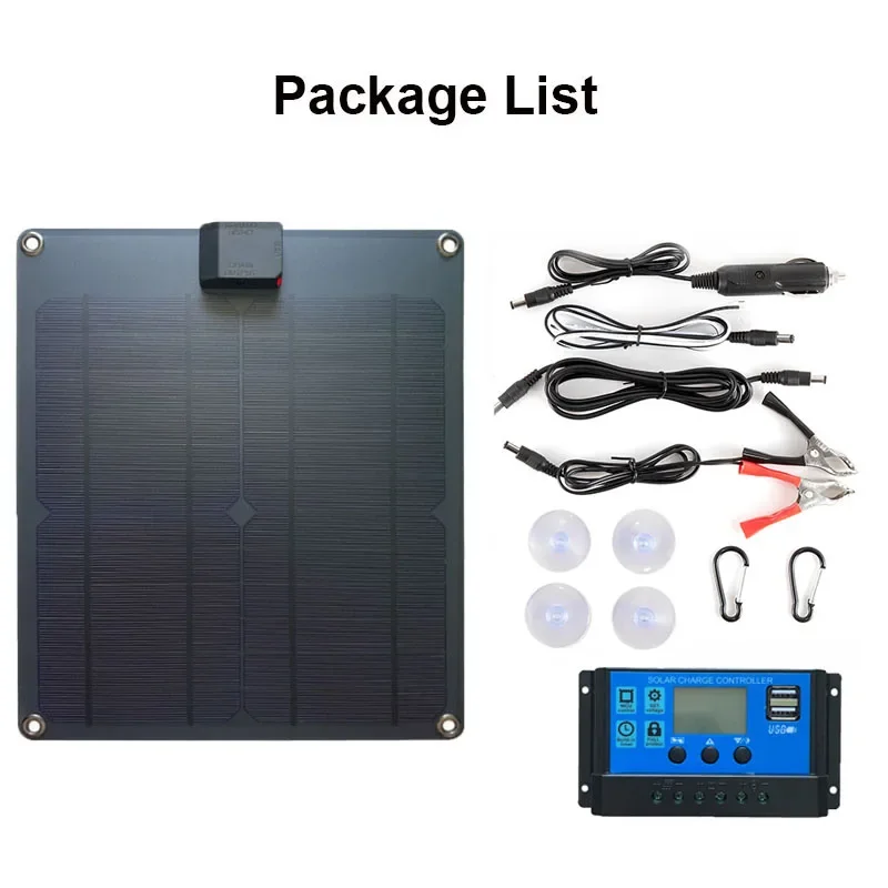 40W Solar Panel Kit 12V/5V USB Waterproof Solar Cell Solar Charger for Outdoor Camping Hiking Travel Car Yacht RV Battery Charge