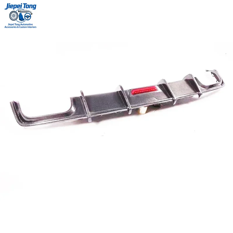Carbon Fiber Rear Diffuser with Led for S6 & A6 Sline C8 Sports Bumper 2019UP