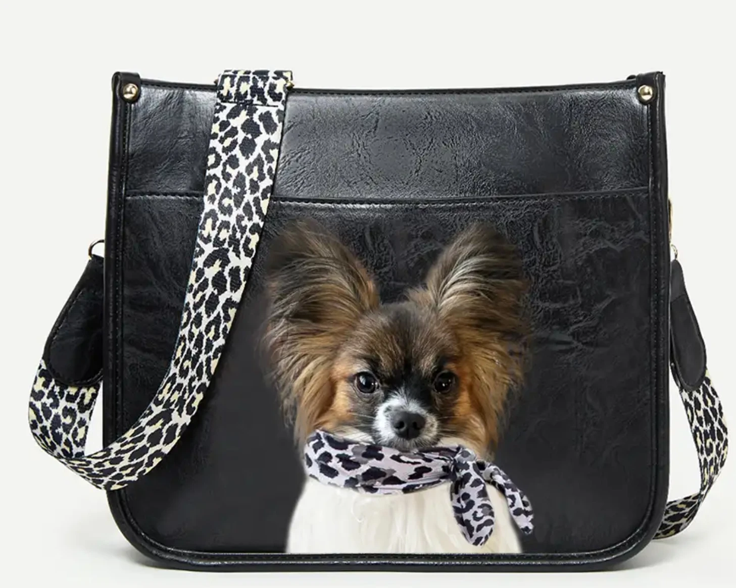 

Custom Image Logo Zipper PU Vintage Bag