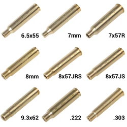 Tactical Red Laser Bore Sighter Training Bullet Brass Boresighter Caliber 12GA .223 .303 300WIN 6.5x55 7mm 8mm 9.3x62 Snap Caps