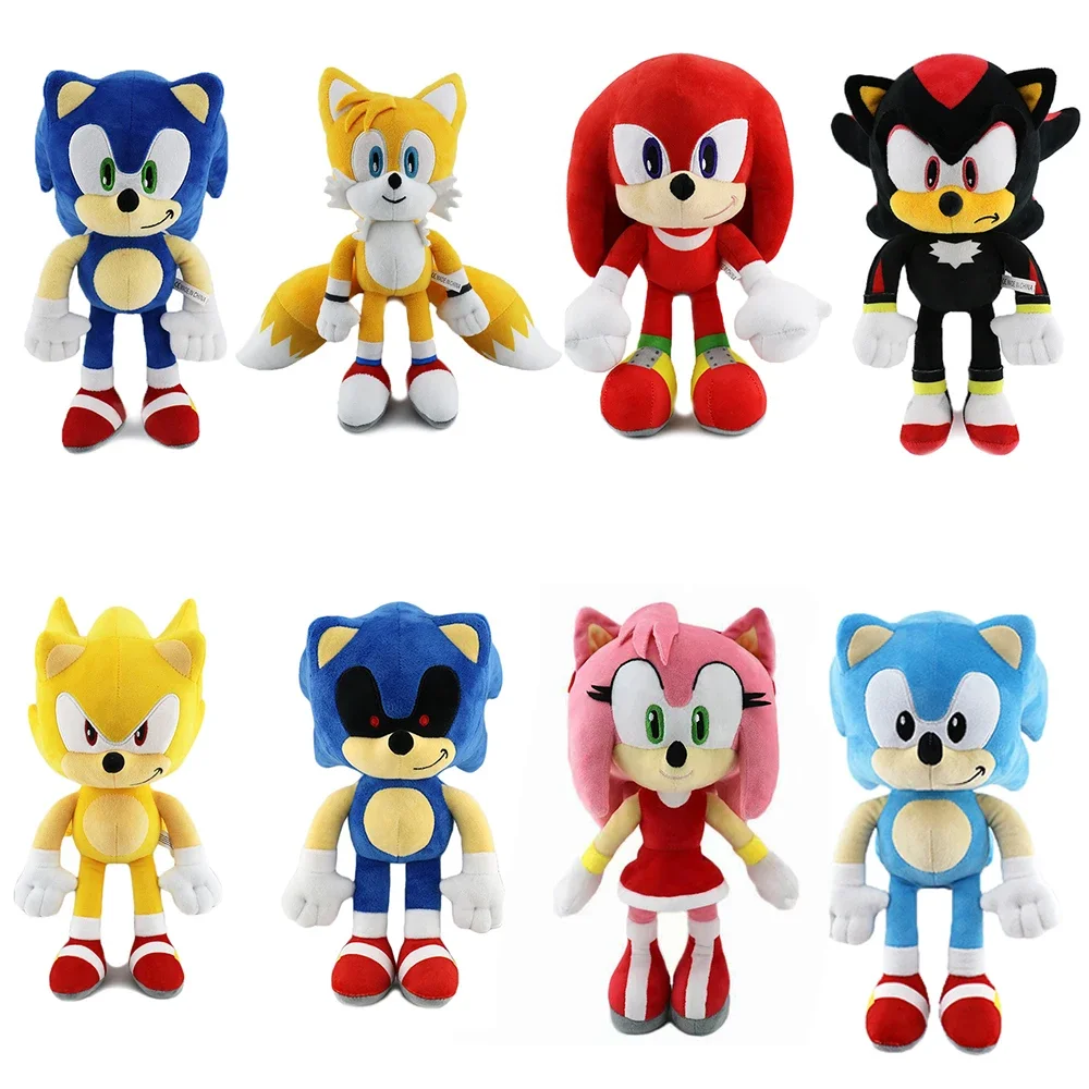 Hot New 30cm Sonic peluches toy  cartoon hedgehog Amy Rose knuckle tail soft stuffed doll child birthday Sonic lovely  toys