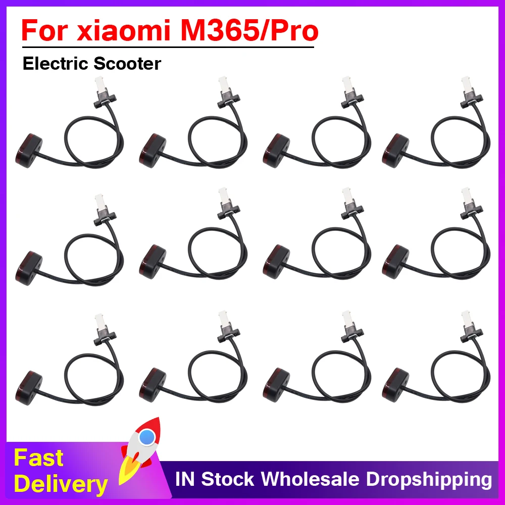 12PCS Rear Tail Lamp Stoplight Brake Lights with Line For Xiaomi M365 Pro M187 1S Electric Scooter Safety Fender Rear Light