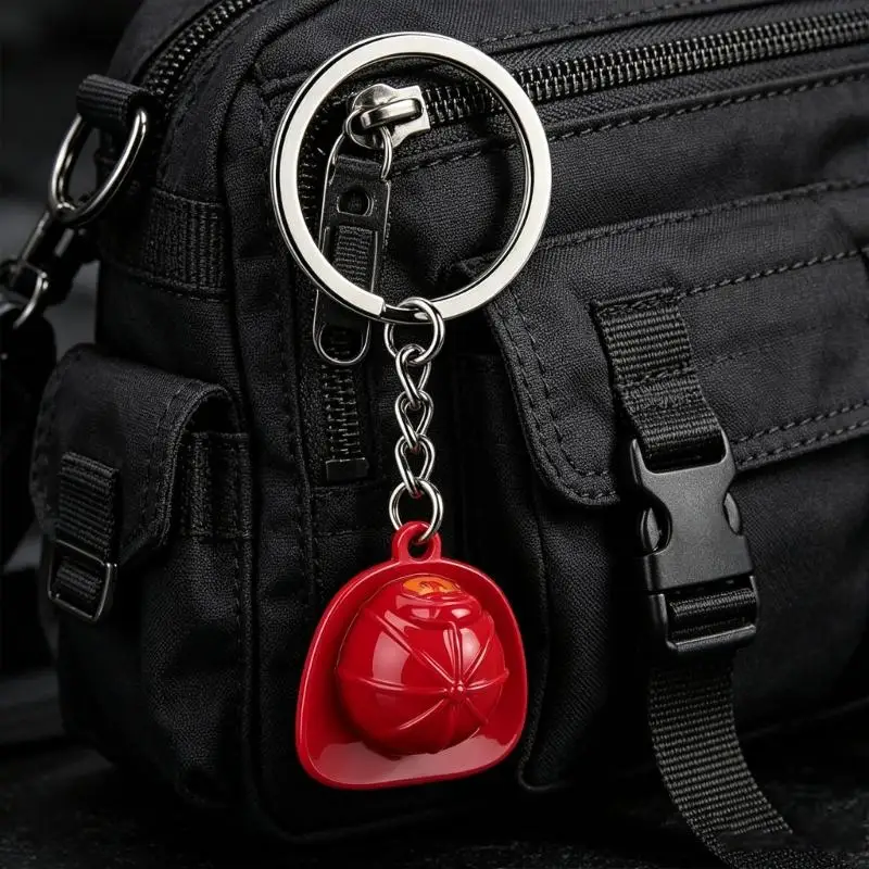 R7UF Unique Firefighter Helmet Keychain Small And Lightweight Fireman Cap Holder