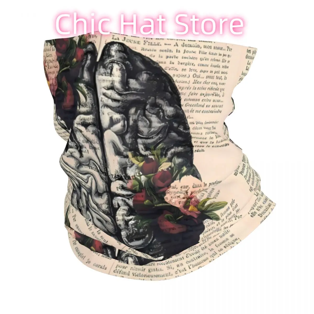 فن القلب الحشوي البشري (1) قناع الوجه للرقبة وشاح من البوليستر #1