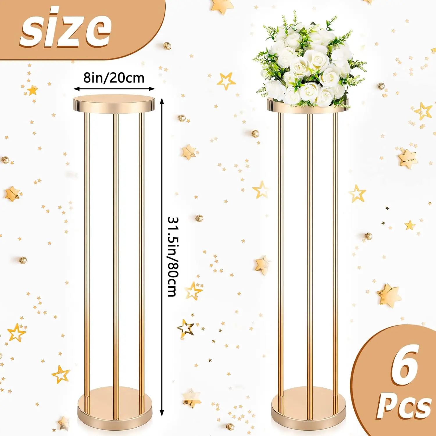 10cm to 120cm)Sliver /gold Design Wedding Party Flower Stands Tall Gold Metal Flower Stand Wedding Centerpieces 910