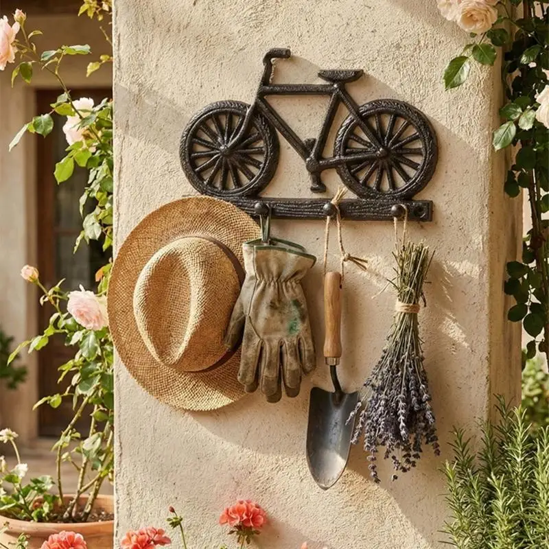 Metal Wall Hook Featuring Motorcycle/Bike Designs For Entryway Or Shop Decorative Hook For Hanging Keys Tool 55KF