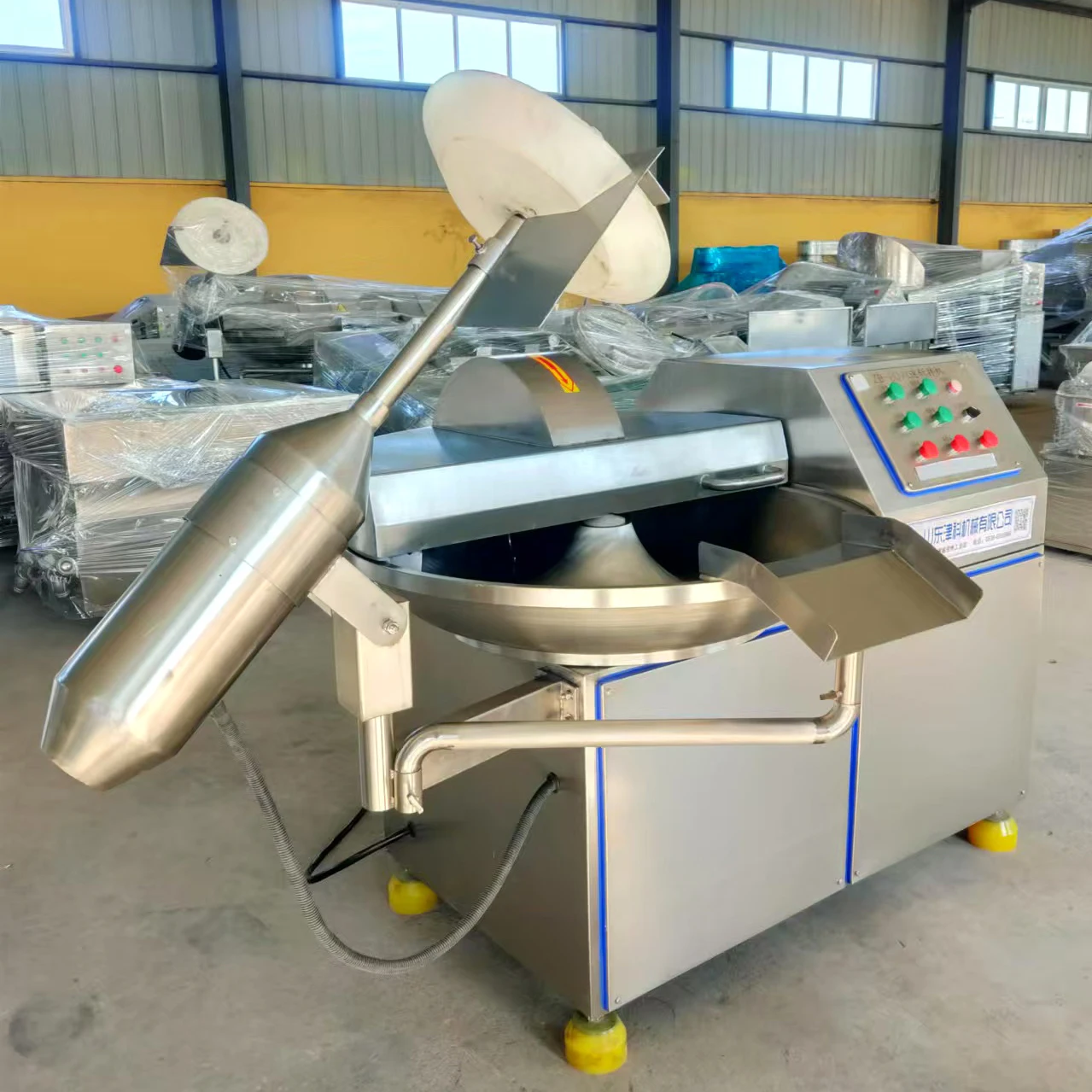 Robust Body Meat Emulsifying Bowl Cutter Machine For Large Meat Workshop High‑Volume Meat Paste Production Work