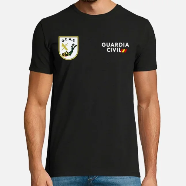 

Spain Geas Civil Guard Army Men T-Shirt Short Sleeve Casual 100% Cotton Shirts