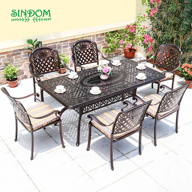 Modern Luxury Garden Aluminium Coffee Outdoor Table Chairs