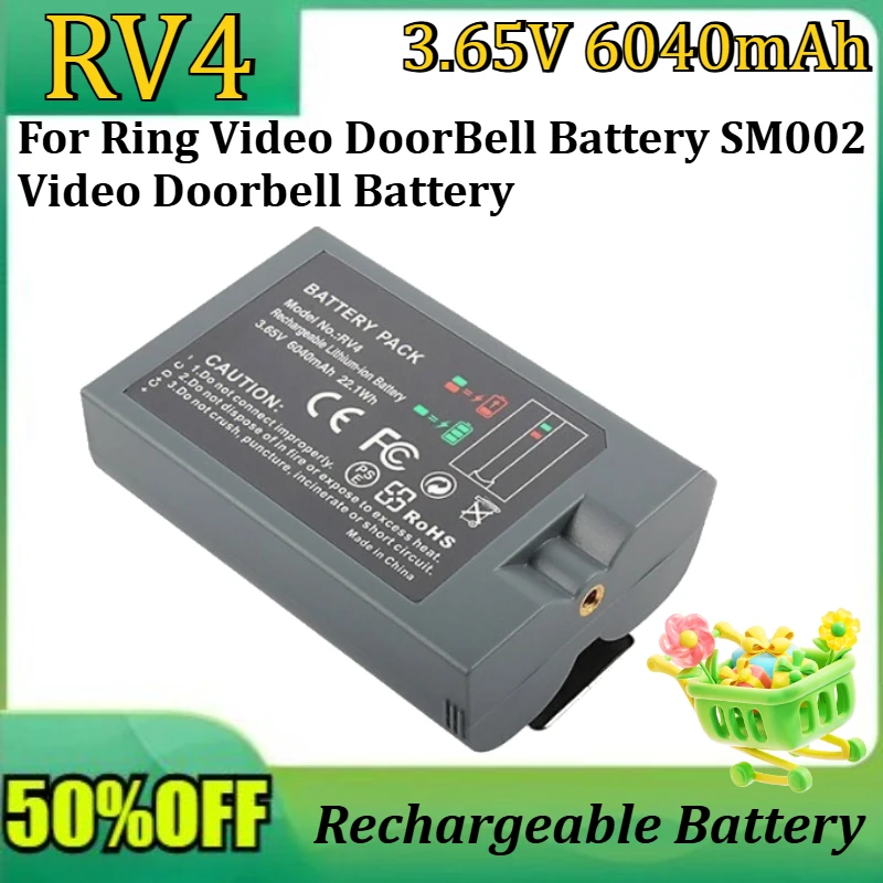

New High Quality Battery for Ring Video DoorBell Battery SM002 Video Doorbell Battery 6040mAh