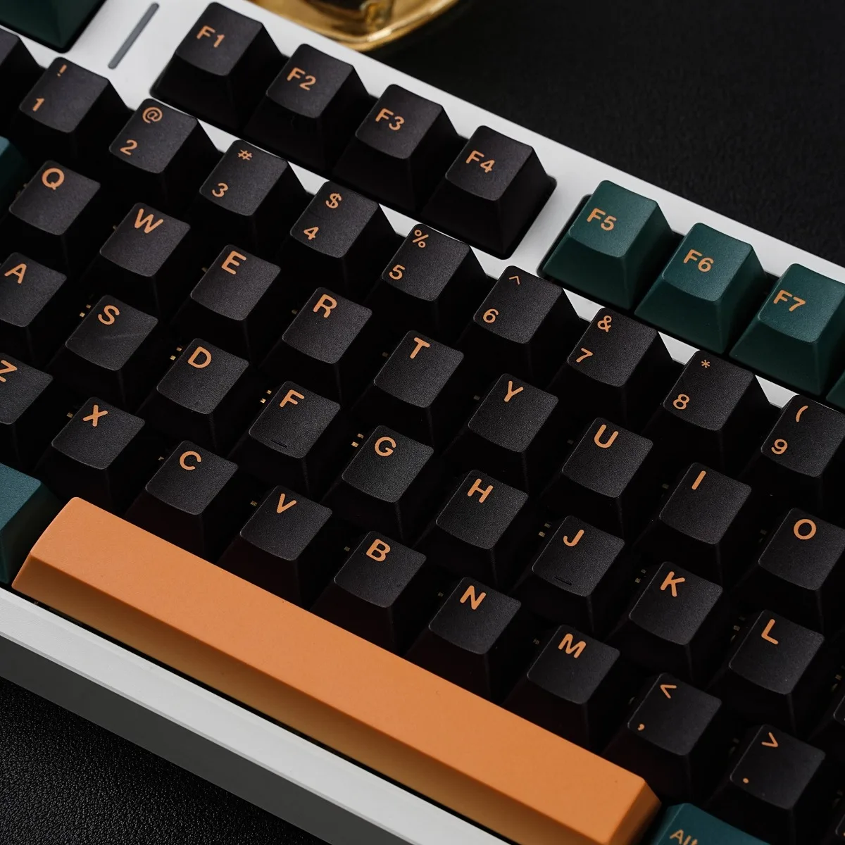 

Spanish Japanese Korean Russian French Arabic BRPT Green Custom Keycap Cherry Profile PBT Backlight for AULA F75 Keyboard Gift
