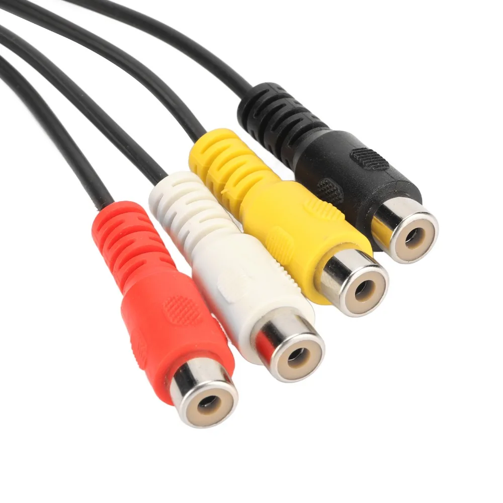 Professional 5 Pin Male Din to 4RCA Female Cable 4.9ft Plug and Play Audio Cable Connector DIN 5 Pin to 4RCA Cord DVD