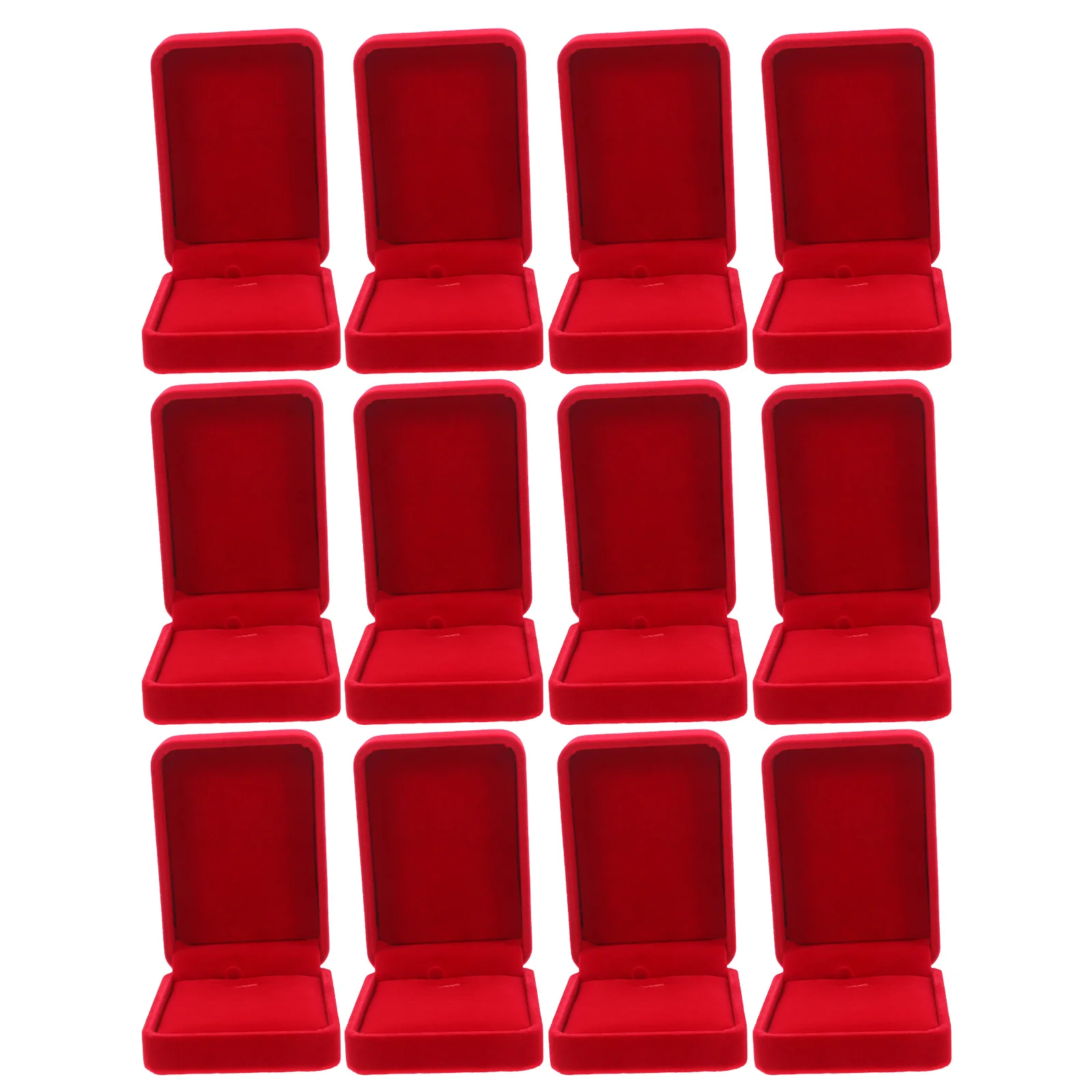 

12Pcs Necklace Pendant Box Jewelry Organizer Display Case Jewelry Holder Compact Design Secure Closure for Wedding Birthday