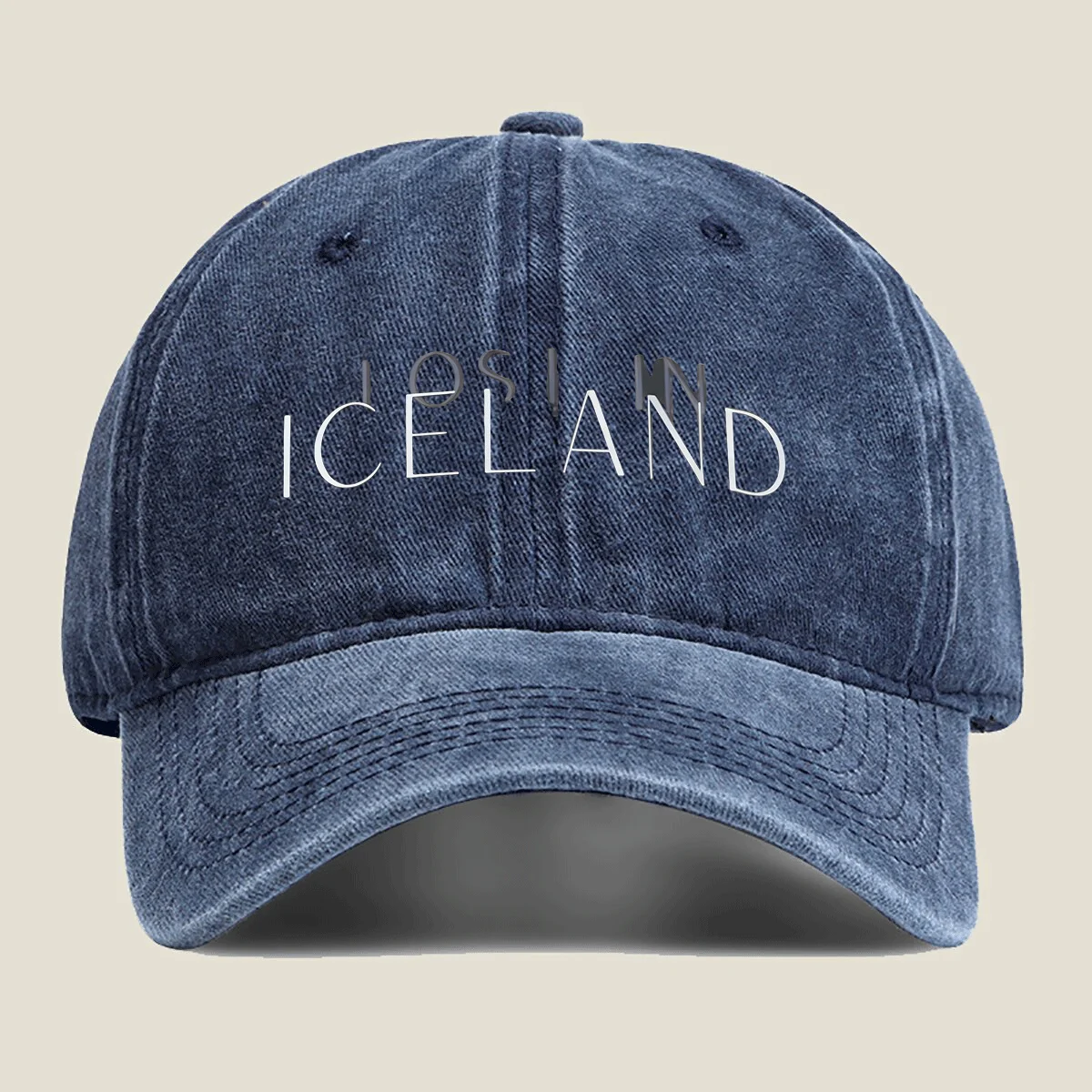 Lost-in-Iceland-Print-Baseball-Cap-Unisex-Adjustable-Washed-Denim-Cap-for-Outdoor-Daily-Wear