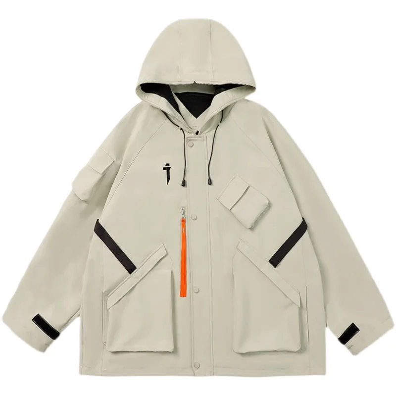 function wind favors hooded ski-wear, restoring ancient ways men and women loose high street leisure coat