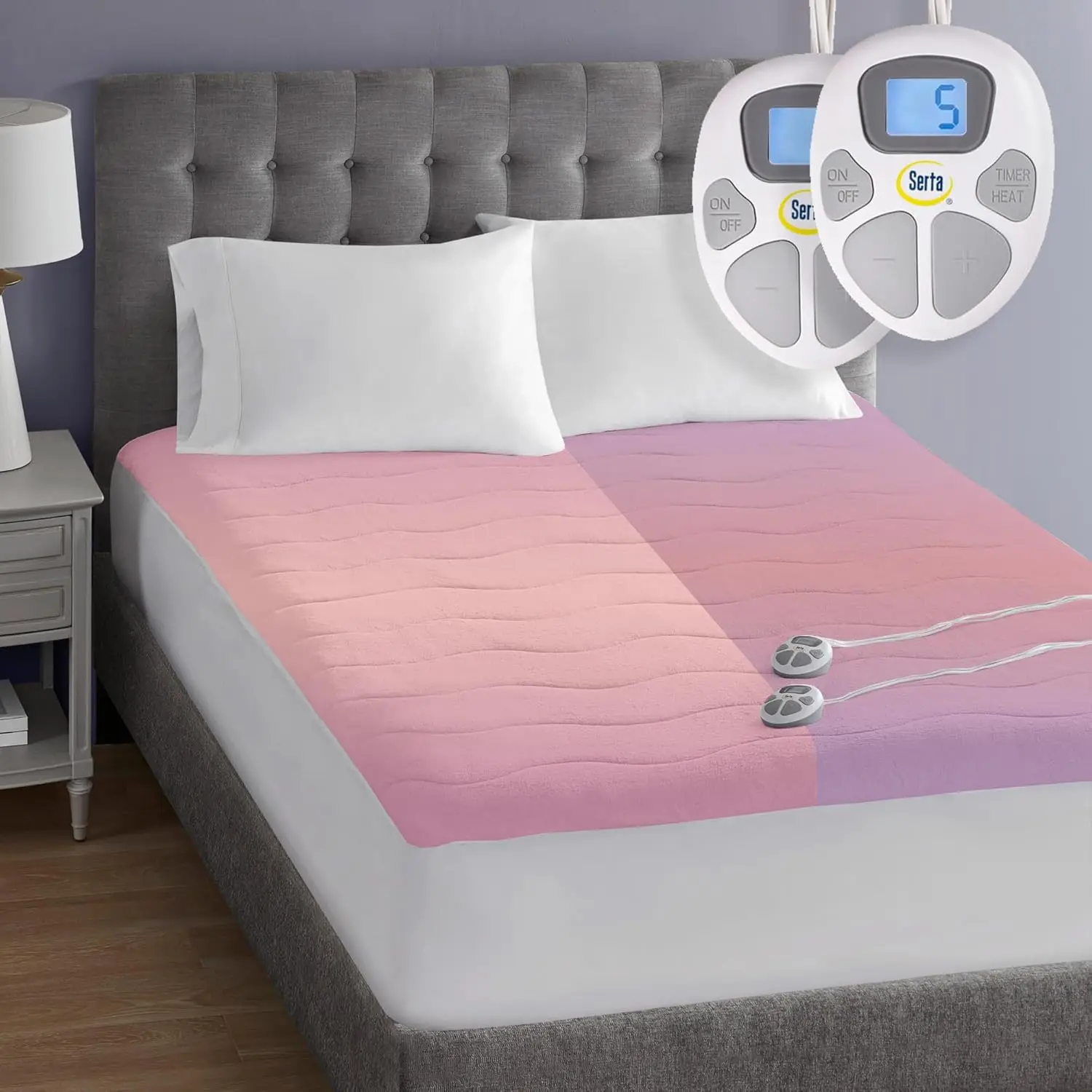 

Матрас с электрическим подогревом Queen с двумя контроллерами, 10 настроек нагрева, таймером автоматического отключения, можно стирать в машине