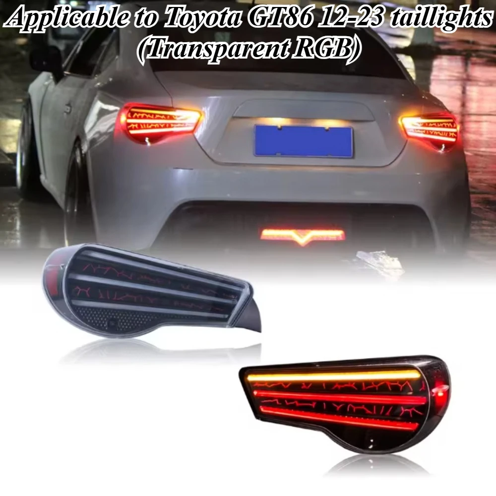 

For GT86 FT86 BRZ 2012-2023 Full LED Tail Lights, Aftermarket Rear Lamp Assembly Compatible with Scion FR-S, Custom Stylish Car