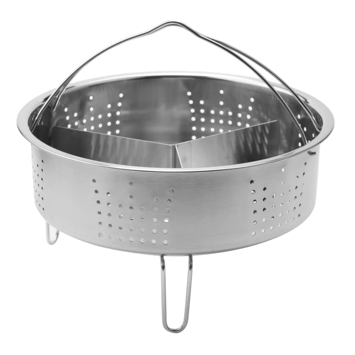 3Pcs/Set Pressure Cooker Accessories Stainless Steel Steam Basket with Egg Steamer Rack, Divider for Kitchen Cooking