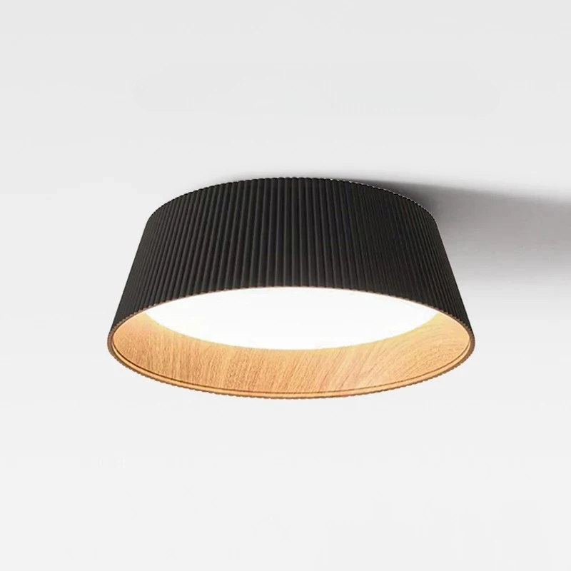 Wood Grain Ceiling Pendant Lamp Spanish Designer for Living Dining Room Bedroom Kitchen LED Ins Lighting Fixtures Factory Outlet