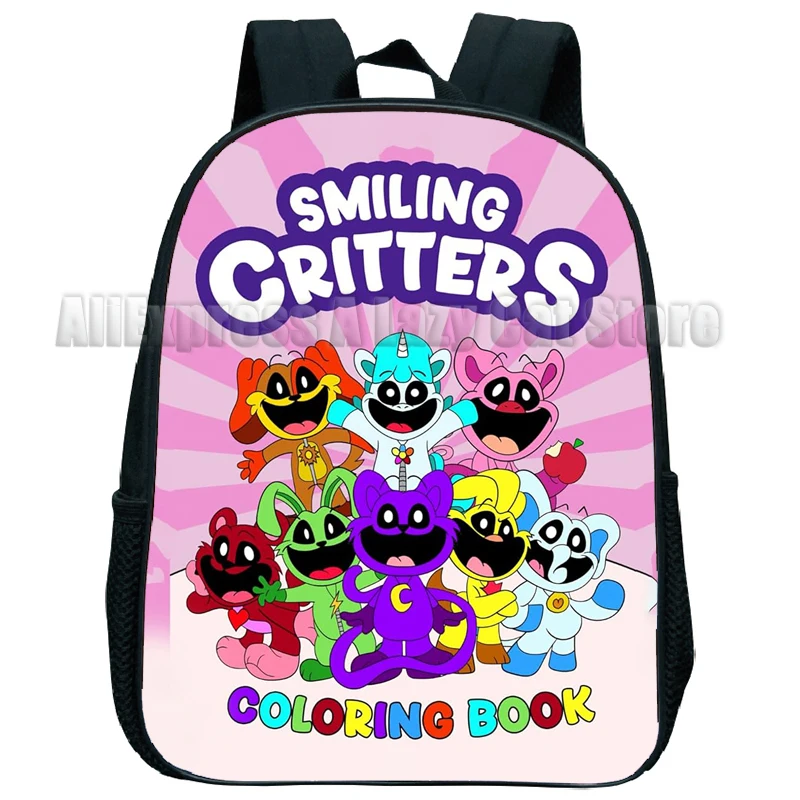 Cartoon Smiling Critter School Bag Catnap Dogday Kids Toddler Backpack Children Elementary School Kindergarten Backpack