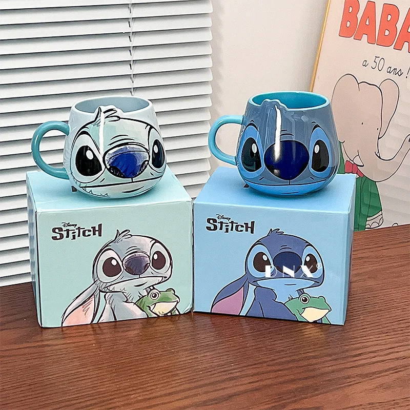 Disney Stitch Coffee Cup Cartoon Mug Ceramic Cup Kawaii Home Furnishings Milk Cup Cute Holiday Birthday Gifts For Boys And Girls