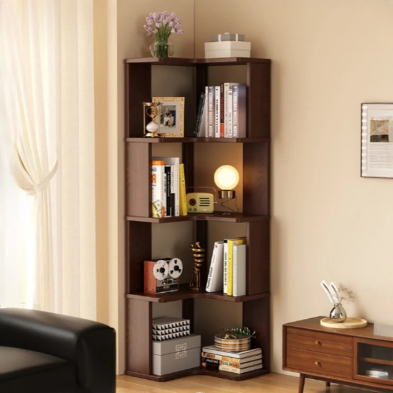 

Corner bookshelf Floor-to-ceiling shelf Home living room multi-layer bookcase solid wood repisas de habitación shelf furniture